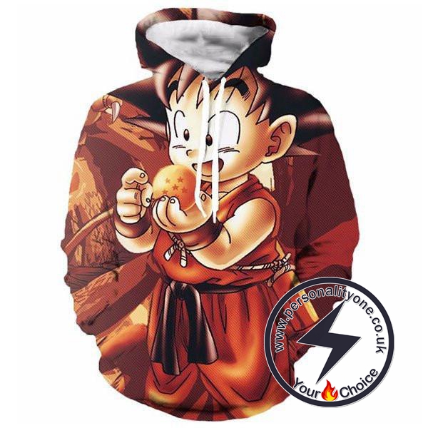 Dragon Ball Z - Cute Kid Goku 3D - Hoodies